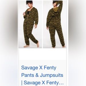 Savage X Fenty Brown and Black Jumpsuit